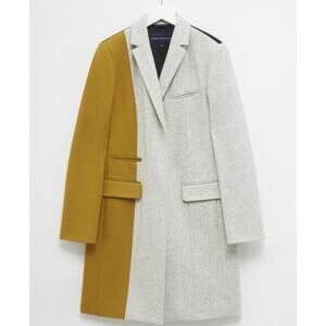 French Connection 0 grey Carmelita Colorblocked Coat